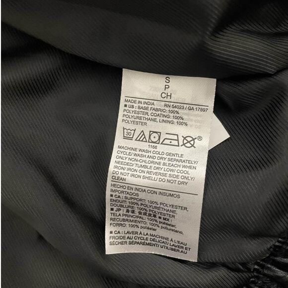 Banana Republic Faux Leather Moto Jacket Black Women's - Picture 9 of 9